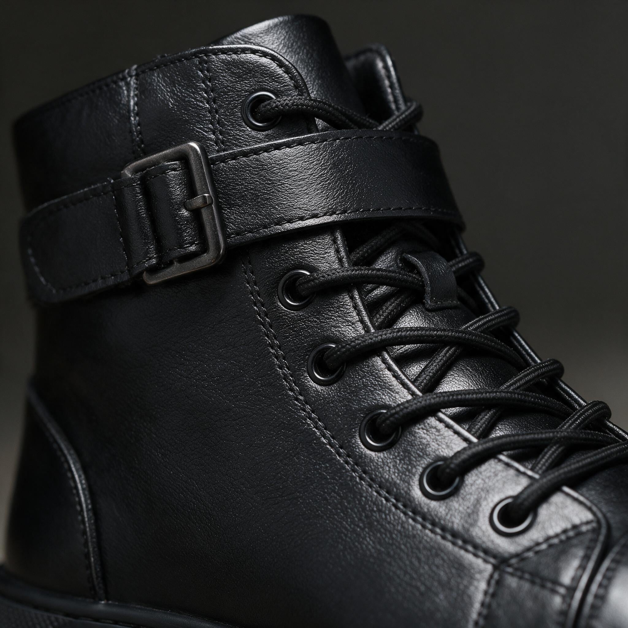 Close-up of Ponty leather boot craftsmanship